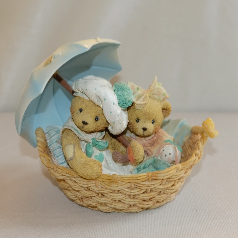 Cherished Teddies "Beth & Blossom" RARE Figurine